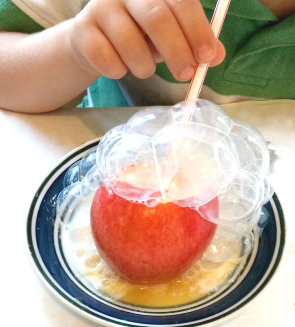 ایجاد حباب های در سیب