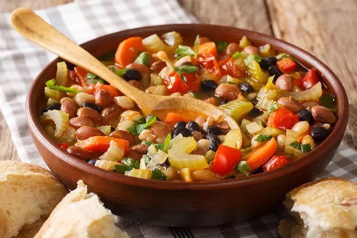 سوپ سبزیجات لوبیا